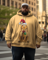 Süßer Weihnachts-Kapuzenpullover für Herren in Übergröße